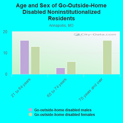 Age and Sex of Go-Outside-Home Disabled Noninstitutionalized Residents