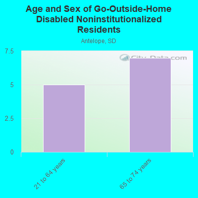 Age and Sex of Go-Outside-Home Disabled Noninstitutionalized Residents