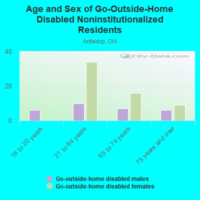 Age and Sex of Go-Outside-Home Disabled Noninstitutionalized Residents