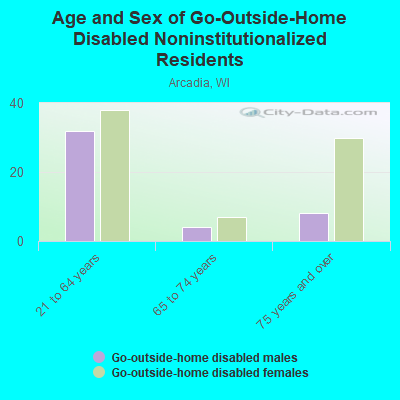 Age and Sex of Go-Outside-Home Disabled Noninstitutionalized Residents