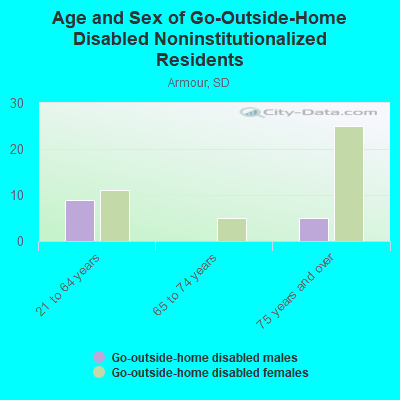 Age and Sex of Go-Outside-Home Disabled Noninstitutionalized Residents