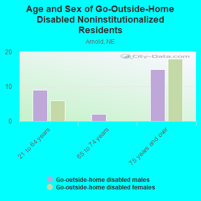 Age and Sex of Go-Outside-Home Disabled Noninstitutionalized Residents