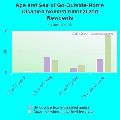 Age and Sex of Go-Outside-Home Disabled Noninstitutionalized Residents