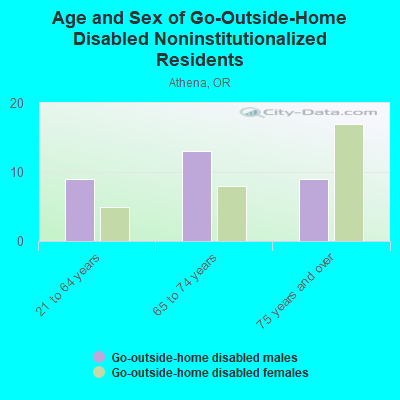 Age and Sex of Go-Outside-Home Disabled Noninstitutionalized Residents