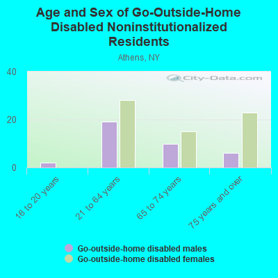 Age and Sex of Go-Outside-Home Disabled Noninstitutionalized Residents