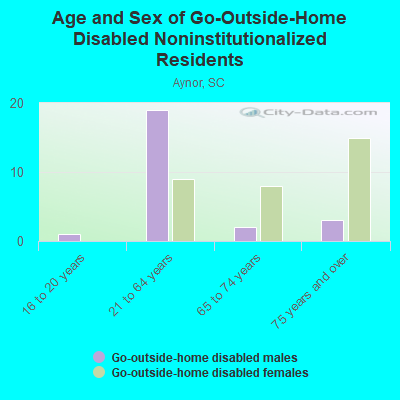 Age and Sex of Go-Outside-Home Disabled Noninstitutionalized Residents