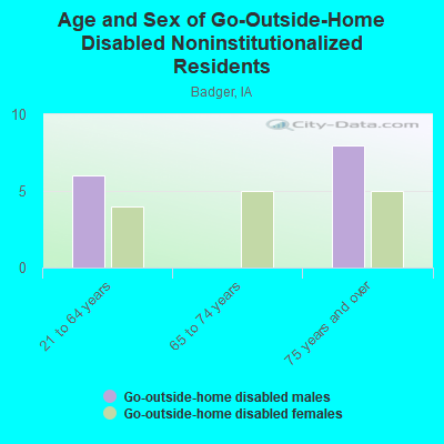 Age and Sex of Go-Outside-Home Disabled Noninstitutionalized Residents