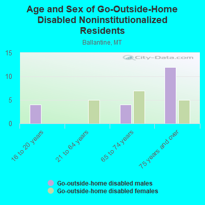 Age and Sex of Go-Outside-Home Disabled Noninstitutionalized Residents