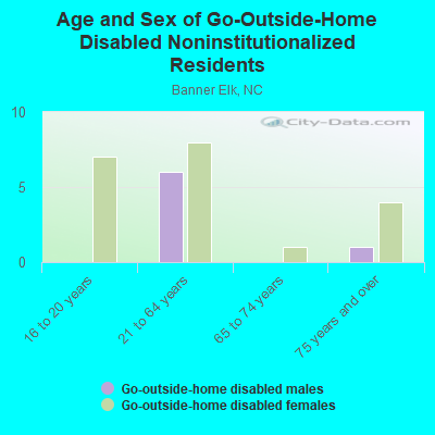 Age and Sex of Go-Outside-Home Disabled Noninstitutionalized Residents