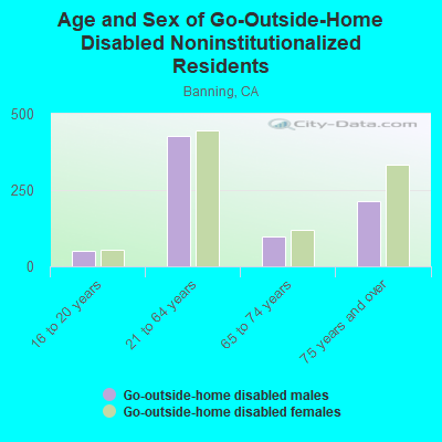 Age and Sex of Go-Outside-Home Disabled Noninstitutionalized Residents