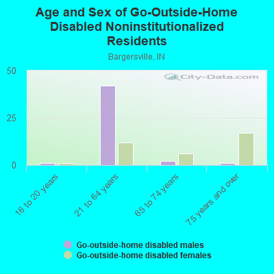 Age and Sex of Go-Outside-Home Disabled Noninstitutionalized Residents