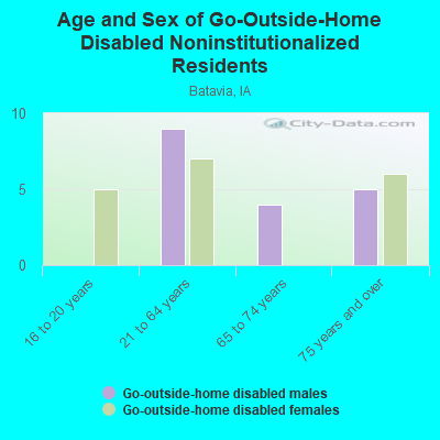 Age and Sex of Go-Outside-Home Disabled Noninstitutionalized Residents