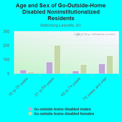 Age and Sex of Go-Outside-Home Disabled Noninstitutionalized Residents