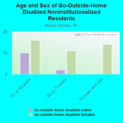 Age and Sex of Go-Outside-Home Disabled Noninstitutionalized Residents