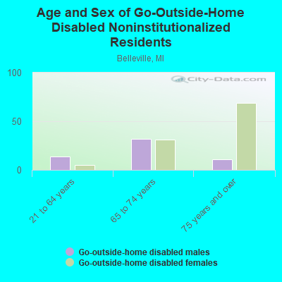 Age and Sex of Go-Outside-Home Disabled Noninstitutionalized Residents