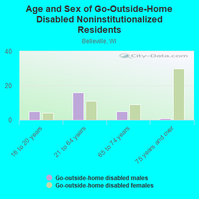 Age and Sex of Go-Outside-Home Disabled Noninstitutionalized Residents