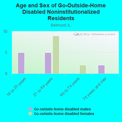 Age and Sex of Go-Outside-Home Disabled Noninstitutionalized Residents