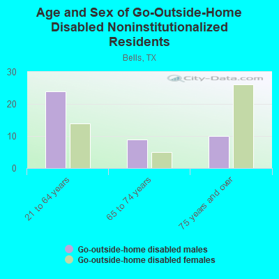 Age and Sex of Go-Outside-Home Disabled Noninstitutionalized Residents