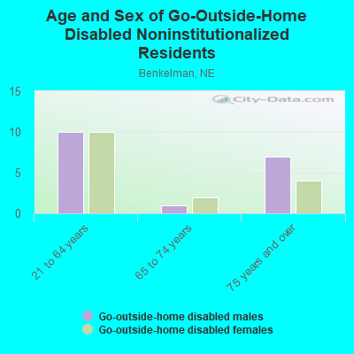 Age and Sex of Go-Outside-Home Disabled Noninstitutionalized Residents