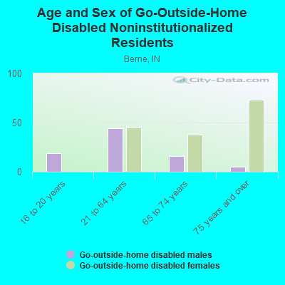 Age and Sex of Go-Outside-Home Disabled Noninstitutionalized Residents