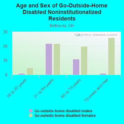 Age and Sex of Go-Outside-Home Disabled Noninstitutionalized Residents