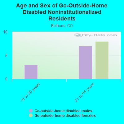 Age and Sex of Go-Outside-Home Disabled Noninstitutionalized Residents