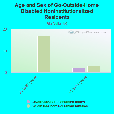 Age and Sex of Go-Outside-Home Disabled Noninstitutionalized Residents