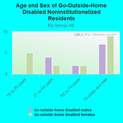 Age and Sex of Go-Outside-Home Disabled Noninstitutionalized Residents