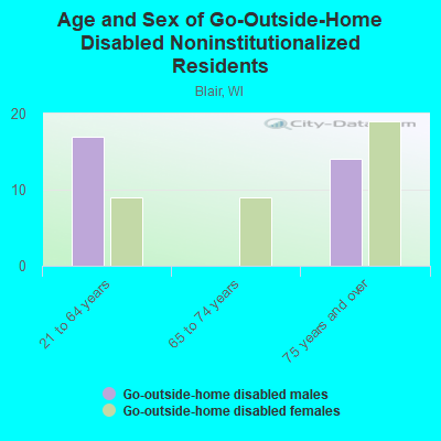 Age and Sex of Go-Outside-Home Disabled Noninstitutionalized Residents