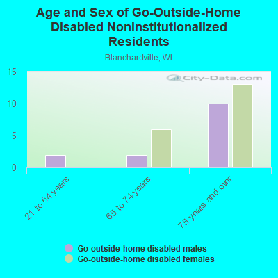 Age and Sex of Go-Outside-Home Disabled Noninstitutionalized Residents