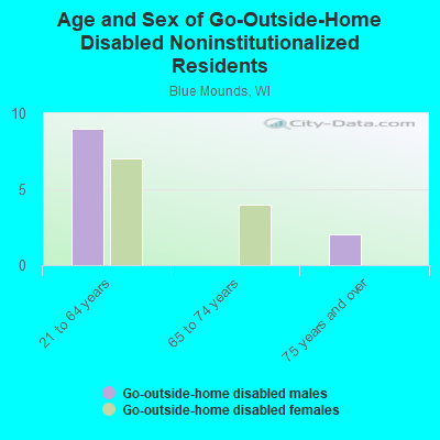 Age and Sex of Go-Outside-Home Disabled Noninstitutionalized Residents