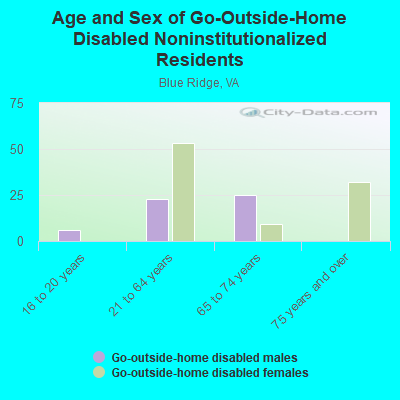 Age and Sex of Go-Outside-Home Disabled Noninstitutionalized Residents