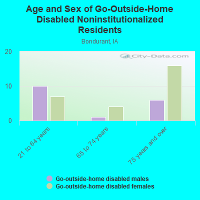 Age and Sex of Go-Outside-Home Disabled Noninstitutionalized Residents