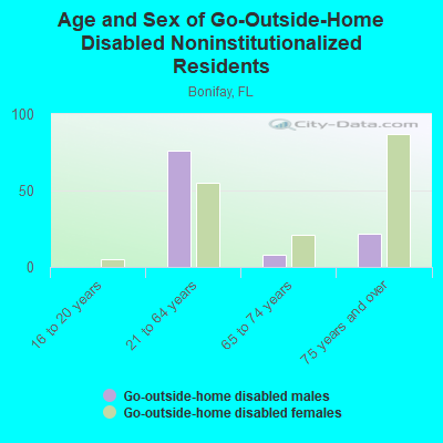 Age and Sex of Go-Outside-Home Disabled Noninstitutionalized Residents