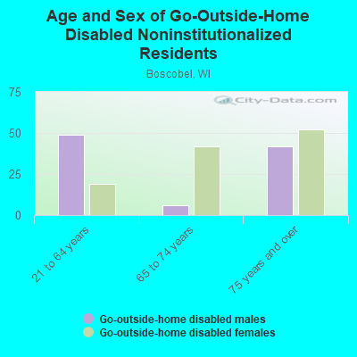 Age and Sex of Go-Outside-Home Disabled Noninstitutionalized Residents