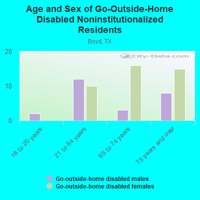 Age and Sex of Go-Outside-Home Disabled Noninstitutionalized Residents