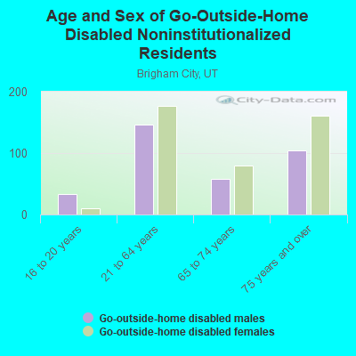 Age and Sex of Go-Outside-Home Disabled Noninstitutionalized Residents