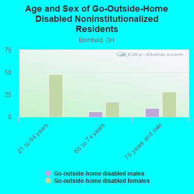 Age and Sex of Go-Outside-Home Disabled Noninstitutionalized Residents