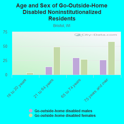 Age and Sex of Go-Outside-Home Disabled Noninstitutionalized Residents