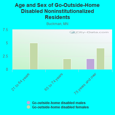 Age and Sex of Go-Outside-Home Disabled Noninstitutionalized Residents