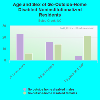 Age and Sex of Go-Outside-Home Disabled Noninstitutionalized Residents