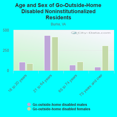 Age and Sex of Go-Outside-Home Disabled Noninstitutionalized Residents