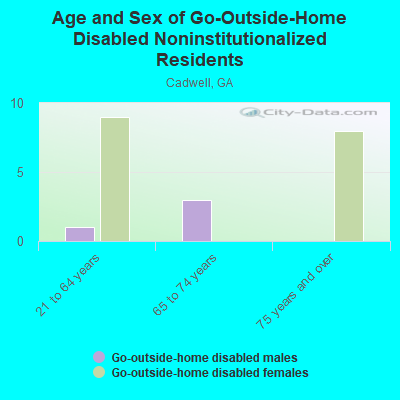 Age and Sex of Go-Outside-Home Disabled Noninstitutionalized Residents