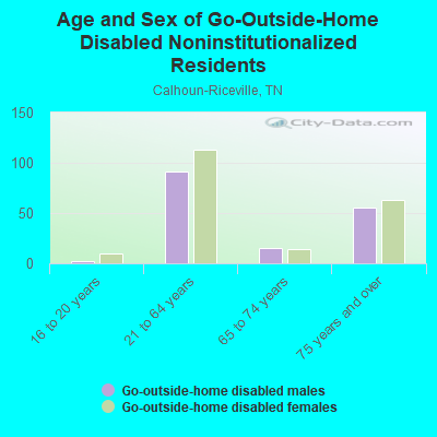 Age and Sex of Go-Outside-Home Disabled Noninstitutionalized Residents