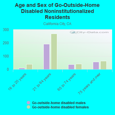 Age and Sex of Go-Outside-Home Disabled Noninstitutionalized Residents