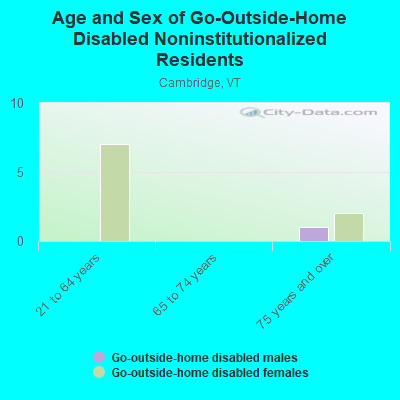 Age and Sex of Go-Outside-Home Disabled Noninstitutionalized Residents