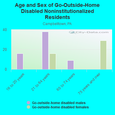 Age and Sex of Go-Outside-Home Disabled Noninstitutionalized Residents