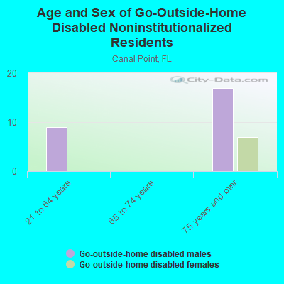 Age and Sex of Go-Outside-Home Disabled Noninstitutionalized Residents