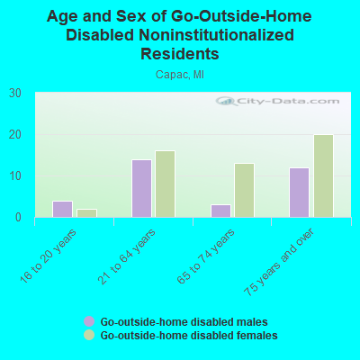 Age and Sex of Go-Outside-Home Disabled Noninstitutionalized Residents