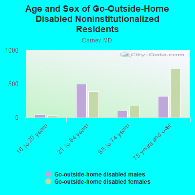 Age and Sex of Go-Outside-Home Disabled Noninstitutionalized Residents